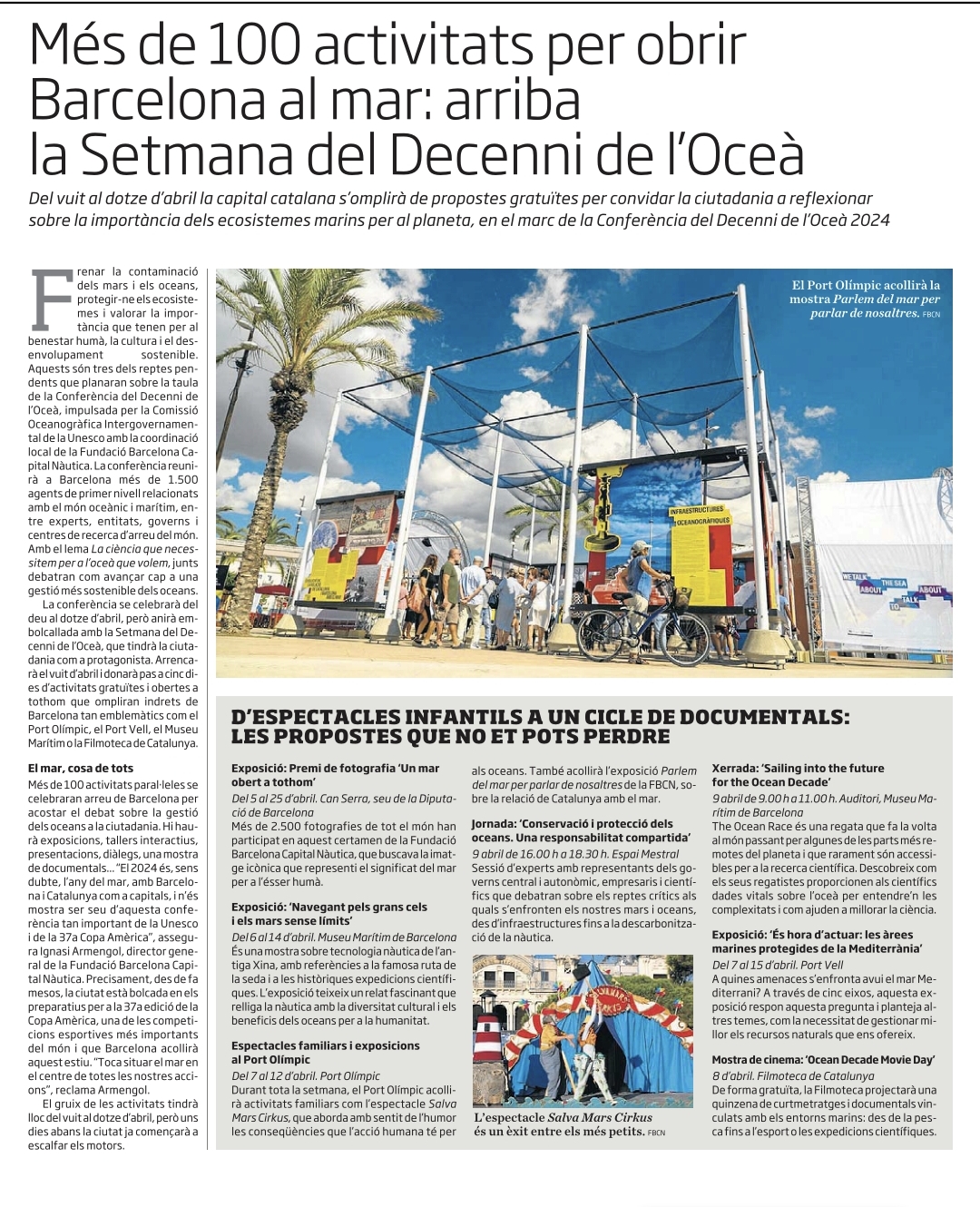 Més informació sobre l'article Més de 100 activitats per obrir Barcelona al mar: arriba la Setmana del Decenni de l’Oceà
